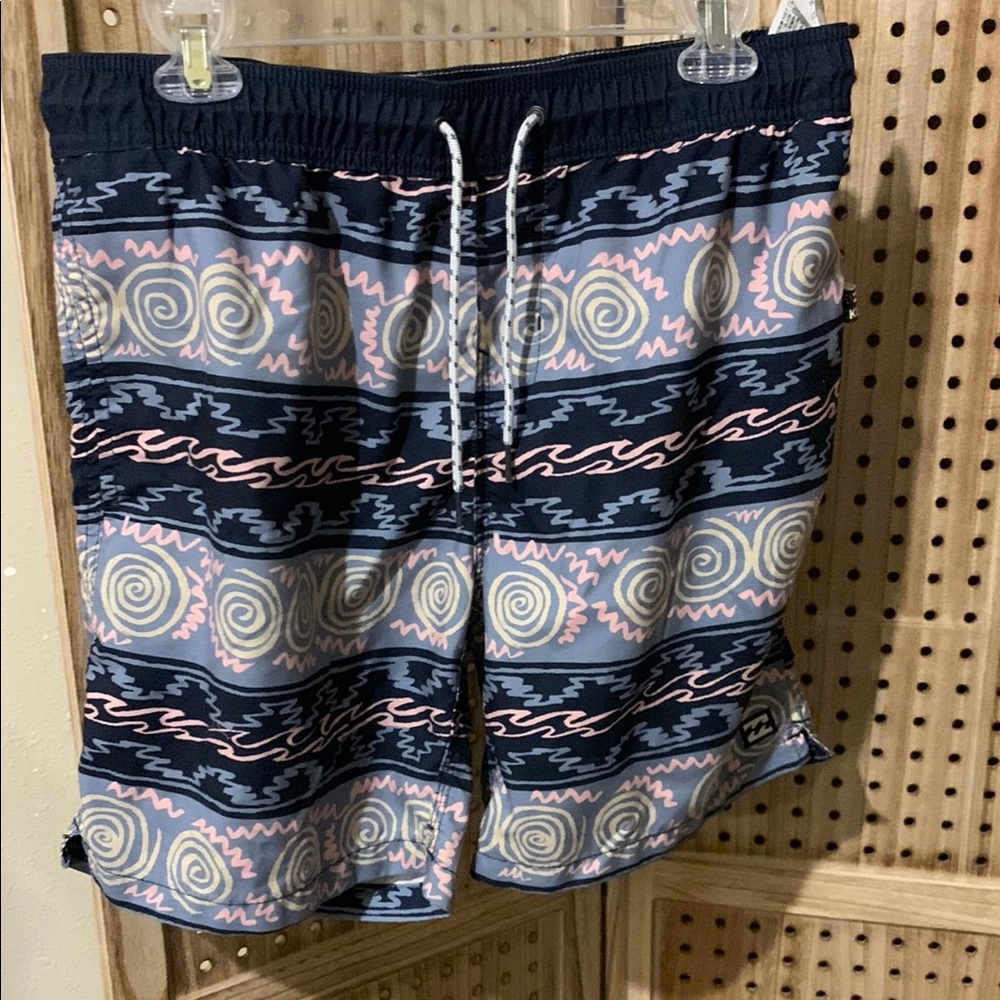 Billabong Blue and Pink Board Shorts Swimwear